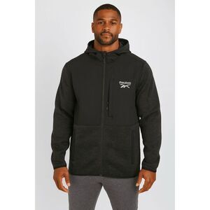Reebok Men’s Full-Zip Knit Hoodie Jacket Black Size XL – Casual Outdoor Activewe